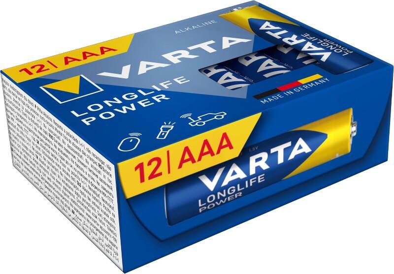 VARTA Batterien Longlife Power AAA 1250 mAh Alkaline 12 Stück