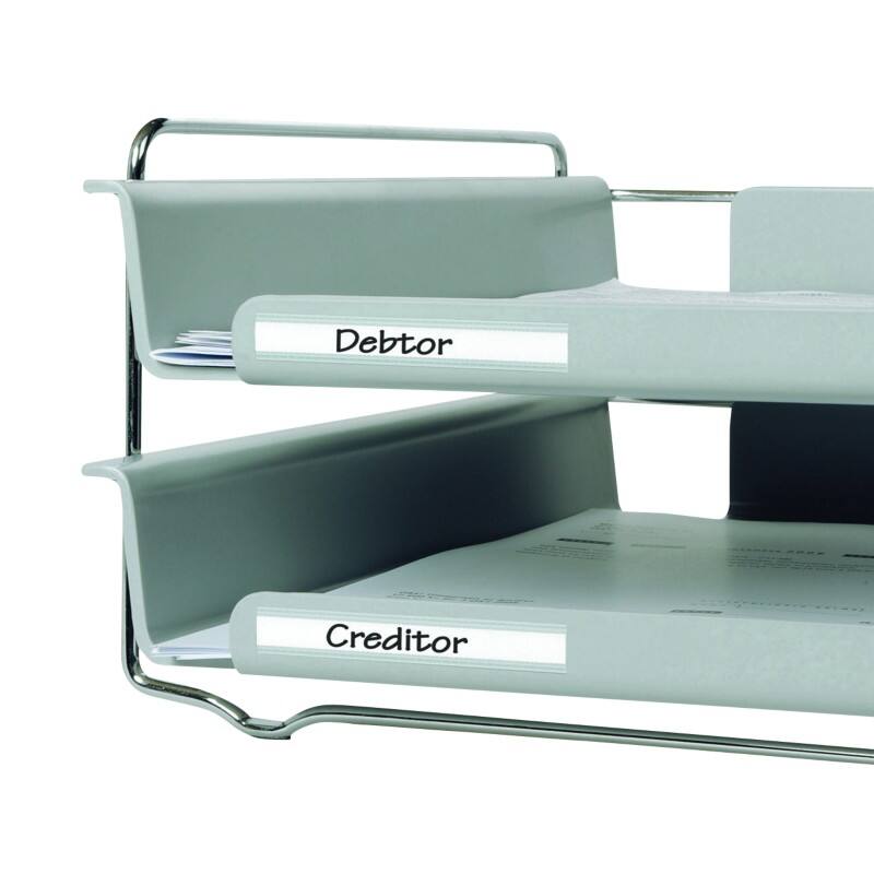 Porte-étiquette Djois Transparent PET (Polytéréphtalate d'éthylène) Adhésif 0,05 (l) x 1,98 (p) x 1,19 (h) cm 10 unités