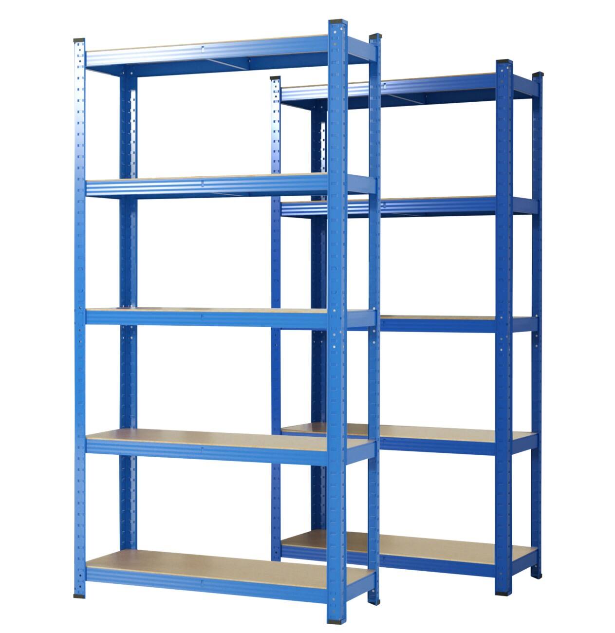 Karat Lakota Regal MDF, Stahlblech 1.200 x 600 x 2.000 mm Blau 2 Stück
