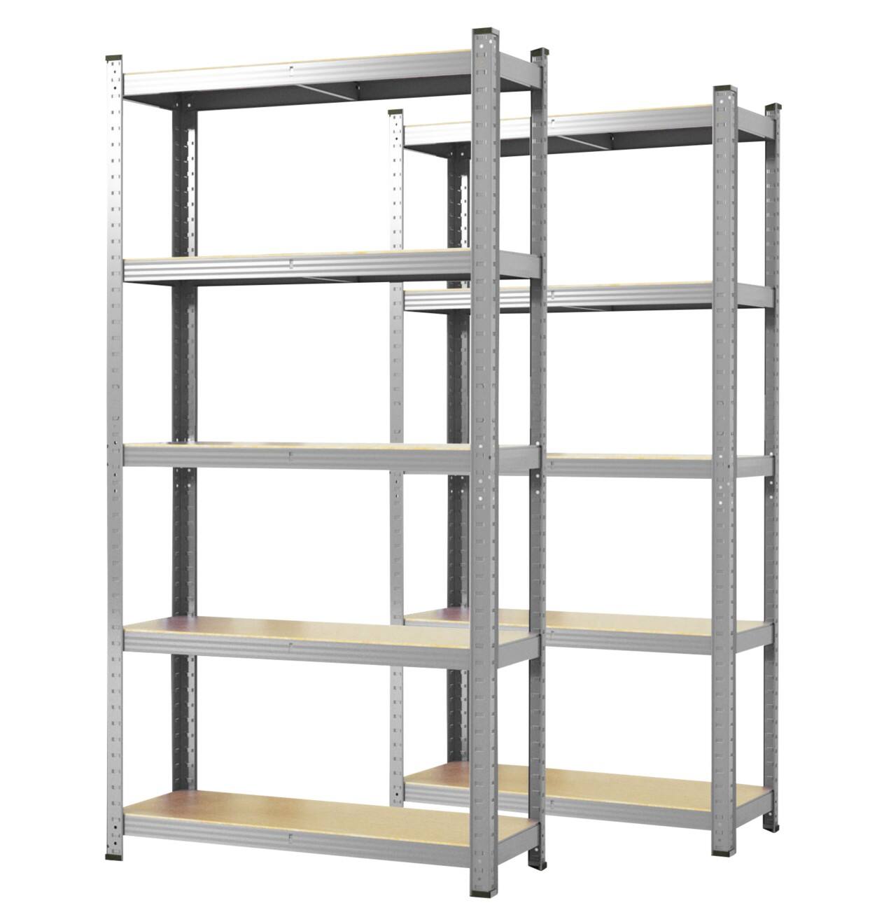 Karat Lakota Regal MDF, Stahlblech 1.000 x 500 x 2.000 mm Silber 2 Stück
