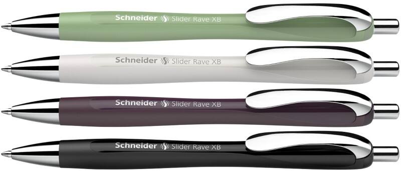 Schneider Slider Rave XB Kugelschreiber Blau 0.7 mm Extra Breit Kugelschreiber 3+1 4 Stück