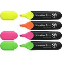Surligneur Schneider Job Multicolore Large Fin 5 mm 4 unités