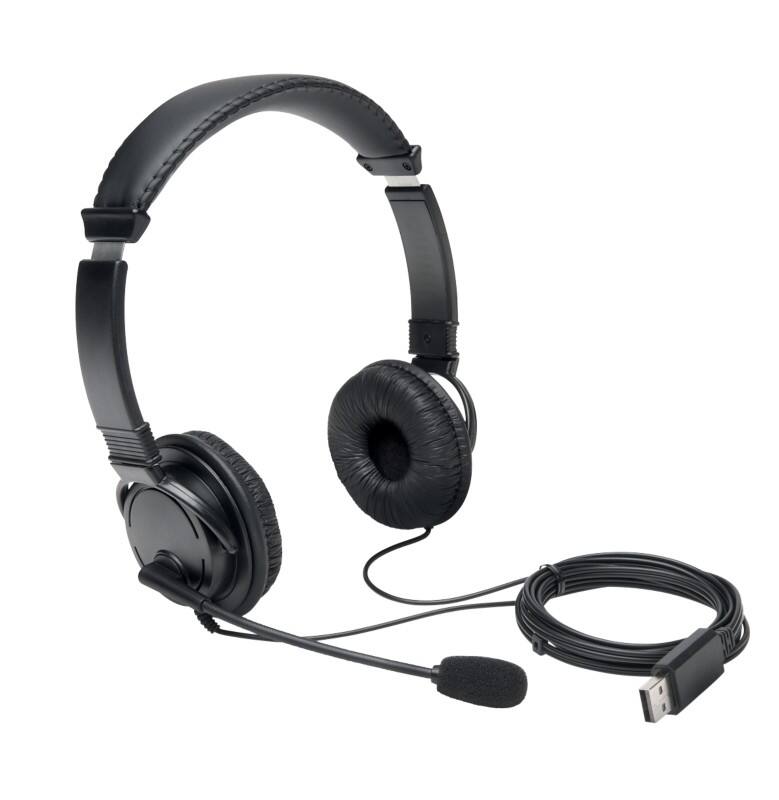 Micro casque Kensington K97601WW Avec fil Sur tête USB Avec Microphone Stéréo Noir