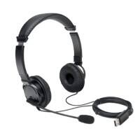 Kensington Kopfhörer K97601WW Verkabelt Over-the-Head 1,8 m USB-A Kabel Hi-Fi Noice-Cancelling Mit Mikrofon Schwarz