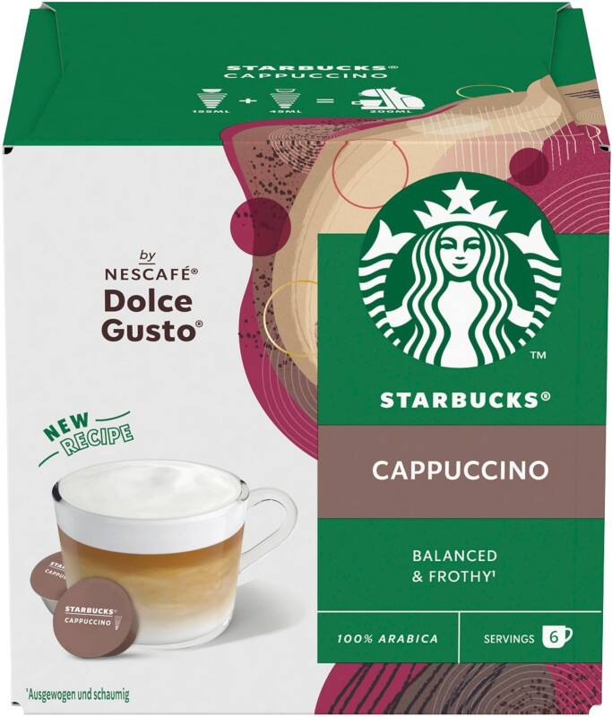 Capsules de café Starbucks by NESCAFÉ Dolce Gusto Cappuccino 6 unités 120 g