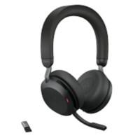 Casque audio Jabra Evolve2 75 UC Avec fil / Sans fil Sur tête Bluetooth Avec Bluetooth Avec Microphone Stéréo Noir