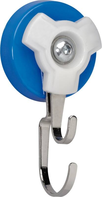 Maul Magnete mit Karussell-Doppelhaken Gebogene und flache Seite Blau 18 kg Tragfähigkeit 58 mm