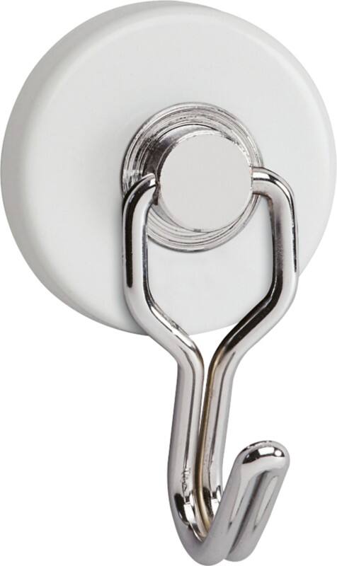 Maul Kreisförmige Magnethaken mit Karussell-Haken Weiss 5 kg Tragfähigkeit 37 mm 2 Stück