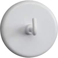 Maul Magnethaken Kreisförmig Weiss 12 kg Tragfähigkeit 47 mm 5 Stück