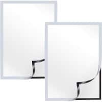 Cadre d’affichage Viking A4 Adhésif Argenté Plastique 1292067 23,4 (L) x 0,6 (P) x 32,6 (H) cm 2 Unités
