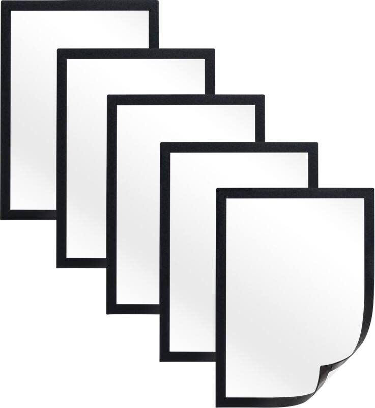 Cadre d’affichage Viking A4 Magnétique Noir Plastique 1292069 24,5 (L) x 0,5 (P) x 32,5 (H) cm 5 Unités