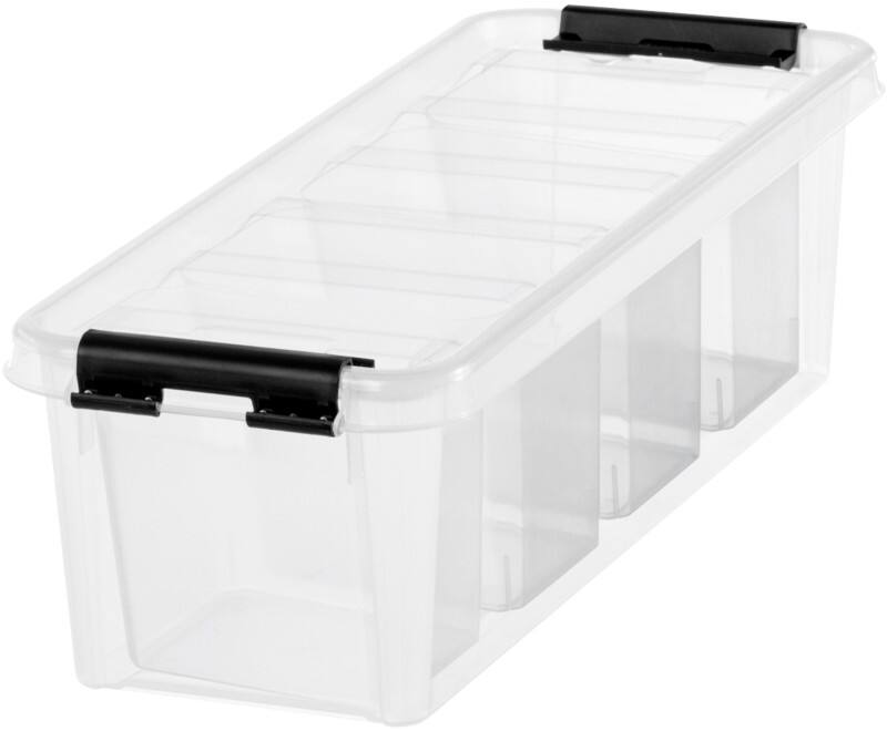 SmartStore Classic Kunststoff Aufbewahrungbox 3,5 L Mit Deckel Transparent 14 x 38 x 11 cm