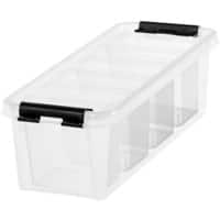 SmartStore Classic Kunststoff Aufbewahrungbox 3,5 L Mit Deckel Transparent 14 x 38 x 11 cm
