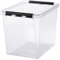 SmartStore Classic Kunststoff Aufbewahrungbox 25 L Mit Deckel Transparent 30 x 40 x 32 cm