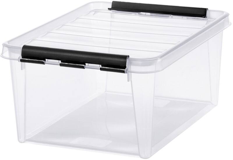 SmartStore Classic Kunststoff Aufbewahrungbox 14 L Mit Deckel Transparent 30 x 40 x 18 cm