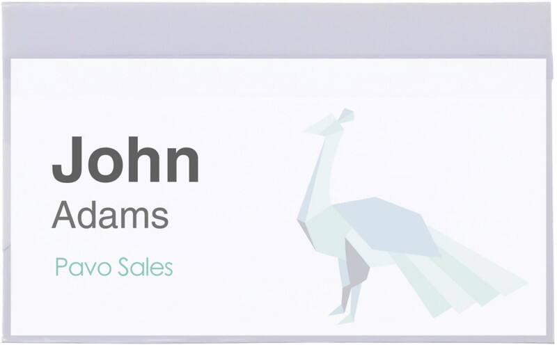 Badge nominatif Pavo Avec épingle 54 x 90 mm 50 unités