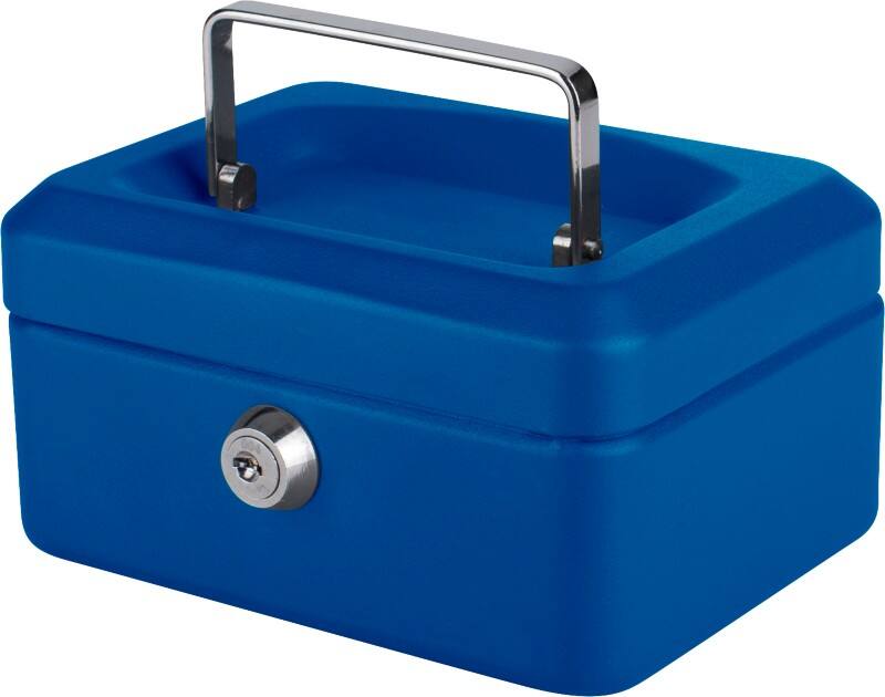 Pavo Geldkassette Schlüssel 152 x 123 x 80 mm Blau