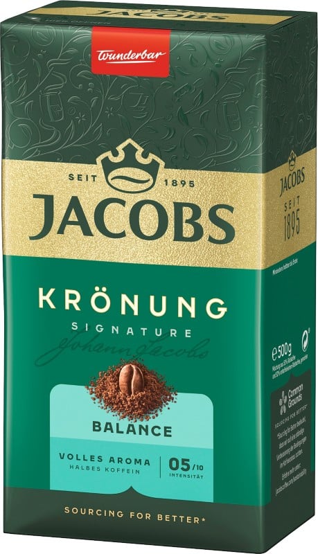 Café moulu Jacobs Krönung Balance Intensité 5/10 Doux 500 g
