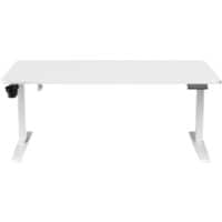 Realspace Elektrisch Höhenverstellbar Sitz-Stehschreibtisch Weiß 1.600 (B) x 800 (T) x 1.300 (H) mm Melamin, Stahl