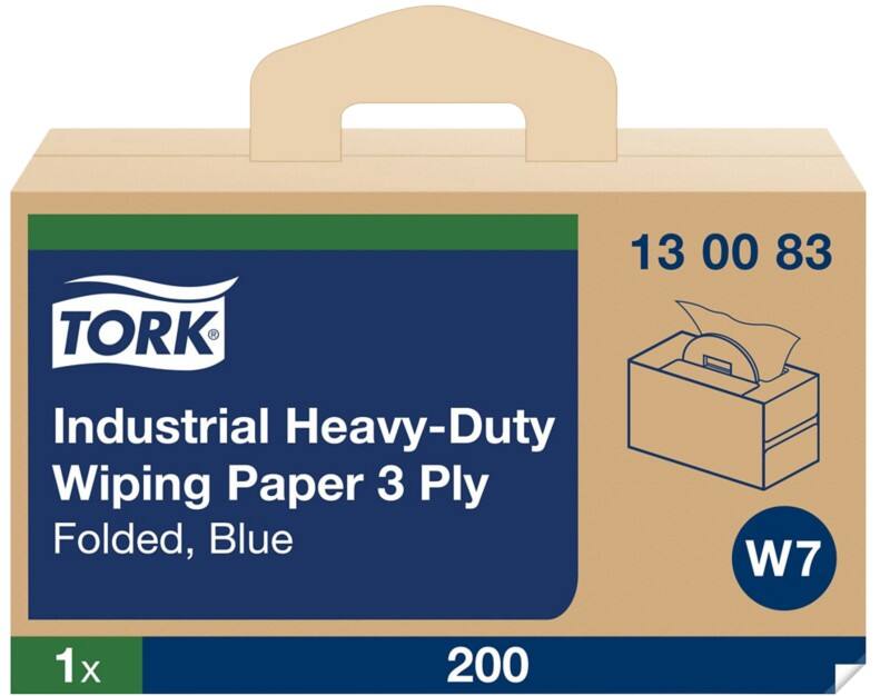 Essuie-tout Tork Heavy Duty  W7 Bleu 3 épaisseurs 0,404 m 130083 200 Feuilles