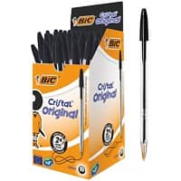 BIC Cristal Original Kugelschreiber Schwarz Mittel 0,4 mm 50 Stück