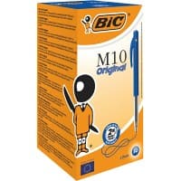 Stylo-bille BIC M10 Original Rétractable Bleu 0,4 mm Moyen Bille 50 Unités