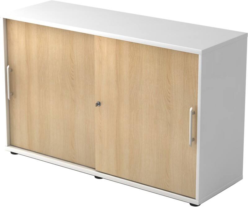 Armoire Hammerbacher Panneaux de particules Verrouillable 1200 x 400 x 748 mm Blanc;Brun