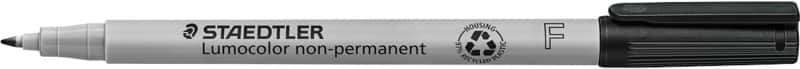 Marqueur OHP/DVD STAEDTLER Lumocolor 97% Recyclé Fin Ogive 0,6 mm Noir Rechargeable 10 Unités