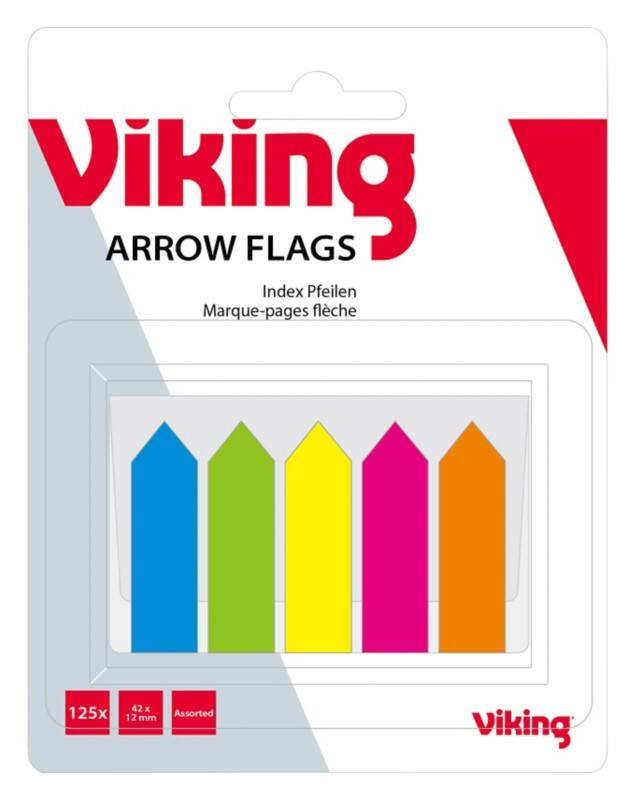 Marque-pages Viking Rectangulaire 12 x 105 x 45 mm  Page blanche Assortiment Arrows 25 5 Unités de 25 Bandes