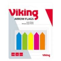 Viking Haftmarker Farbig assortiert Blanko Nicht perforiert 1,2 x 10,5 x 4,5 cm 5 Stück à 25 Streifen