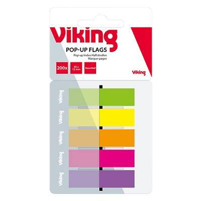Viking Haftmarker Rechteckig 1,2 x 7 x 4,5 cm Farbig assortiert Pop Up 5 Stück à 40 Streifen