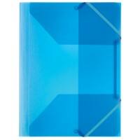 Fardes à 3 rabats Office Depot A4 Bleu Transparent Polypropylène 24,5 x 32 cm 5 Unités