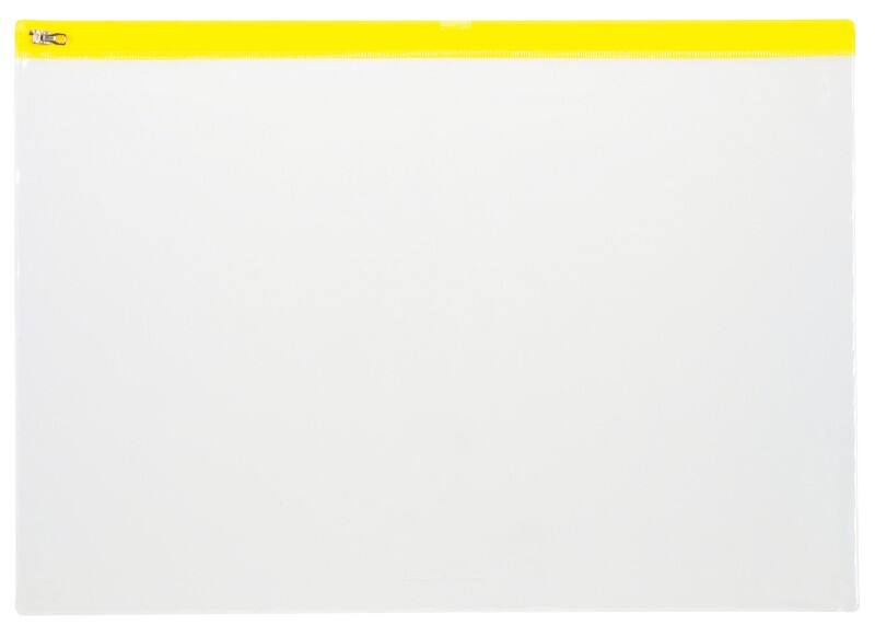 Pochette à fermeture éclair Viking Zip Bag A3 Zip PP (Polypropylène) Paysage 42 (l) x 45 (P) x 29,7 (H) cm Jaune 5 Unités