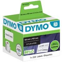 DYMO S0722430 99014 Versandetiketten Authentisch Selbstklebend Schwarz auf Weiss 54 (B) x 101 (H) mm 220 Etiketten
