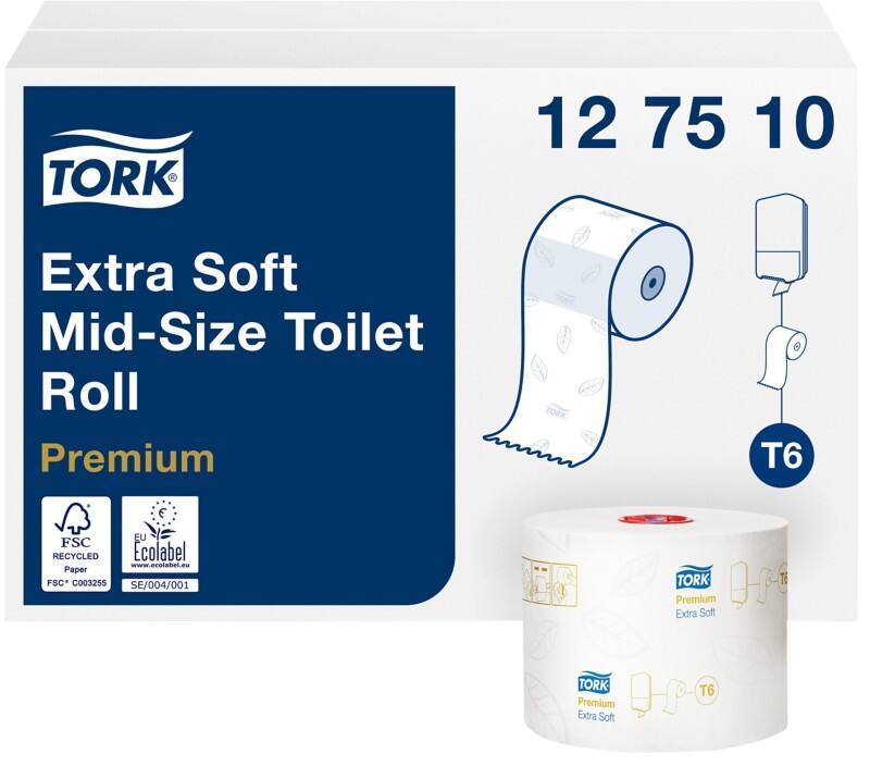 Tork Premium Toilettenpapier T6 3-lagig 127510 27 Rollen à 70 m