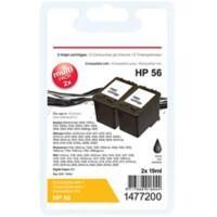 Cartouche jet d'encre Office Depot Compatible HP 56 Noir C9502AE 2 Unités