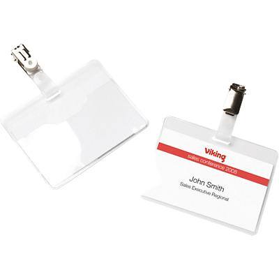 Badges Porte-Nom standard avec Clip Viking en Paysage 90 x 60mm 25 Unités