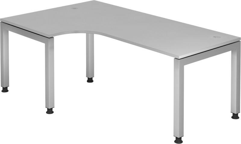 Bureau d'angle Hammerbacher J Series VJS Demi-cercle Gris 4 pieds métalliques 2000 (L) x 1200 (P) x 760 (H) mm Acier, Aggloméré