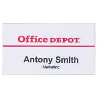 Office Depot Standard Namensschild mit Pin Querformat 75 x 40mm 50 Stück