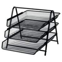 Corbeille à courrier 3 parties Office Depot Mesh Fil, métal Noir A4 29,5 x 35,5 x 26,5 cm (l x P x H)