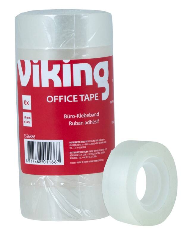Viking Klebeband Transparent 19 mm (B) x 33 m (L) Kleiner Kern PP (Polypropylen)  6 Rollen