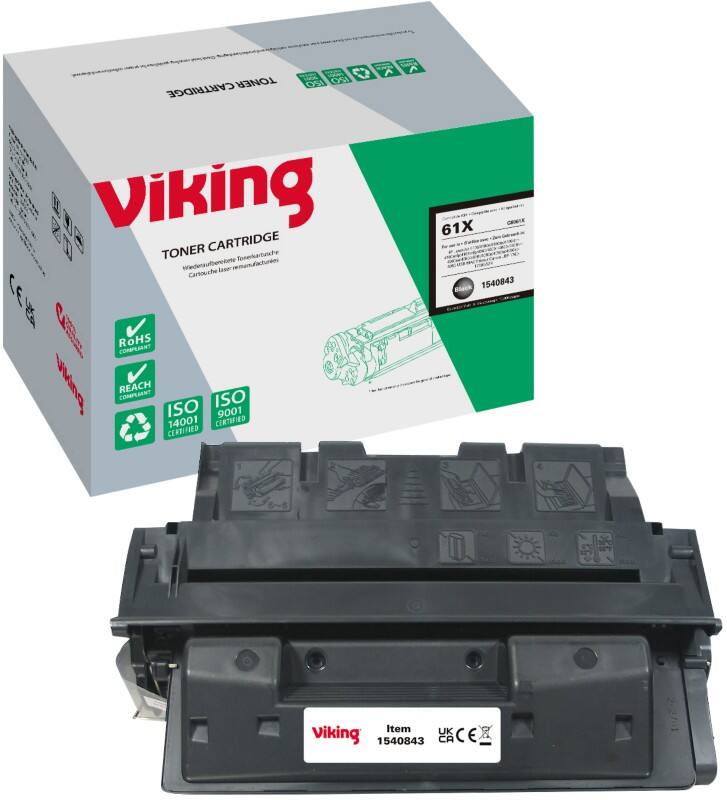 Viking 61X Kompatibel HP Tonerkartusche C8061X Schwarz