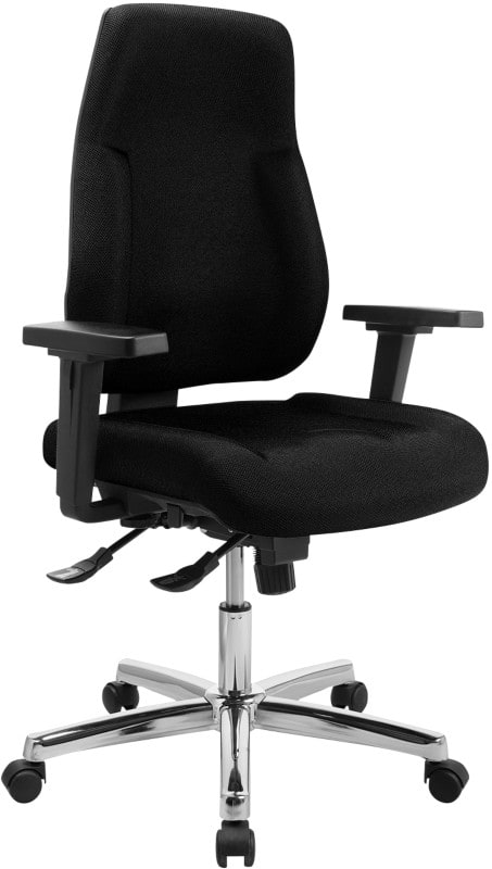 Siège de bureau Signum Viking Realspace Mécanisme synchrone Tissu Accoudoirs 3D Siège réglable en hauteur Noir 110 kg 645 x 695 x 1240 mm