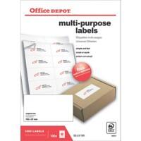 Étiquettes multi-usages Office Depot Autocollantes 105 x 57mm Blanc 100 Feuilles de 10 Étiquettes