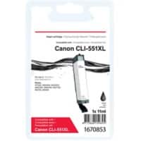 Cartouche jet d'encre Office Depot Compatible Canon CLI-551BK XL Noir
