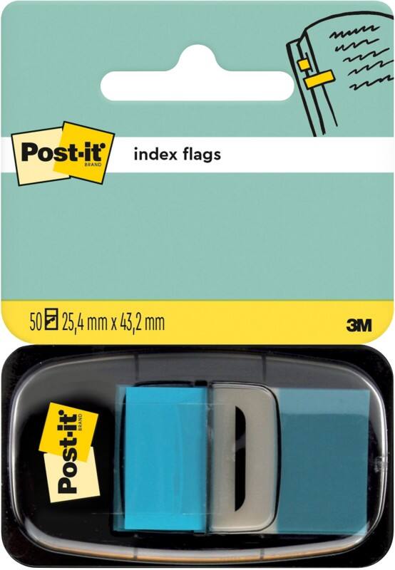 Index adhésifs Post-it Turquoise 50 Bandes