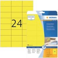 Étiquettes universelles HERMA 4466 Jaune Rectangulaire 480 Étiquettes par paquet