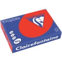 Clairefontaine 8175C Farbiges Kopier-/ Druckerpapier DIN A4 80 g/m² Korallenrot 500 Blatt