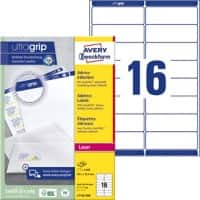 Avery Zweckform L7162-250 Adressetiketten selbstklebend 99,1 x 33,9mm Weiss 250 Blatt mit 16 Etiketten