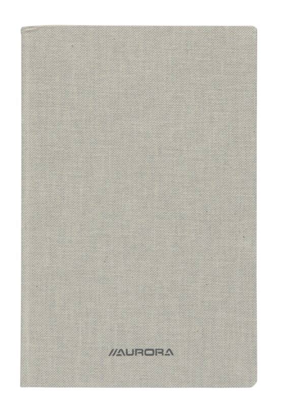 Cahier AURORA 145 x 220 mm Relié Lin Blanc Quadrillé 5 mm 96 feuilles
